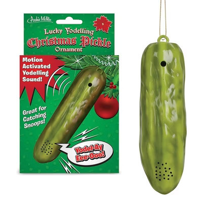 Accoutrements Lucky Electronic Yodelling Pickle Holiday Ornament | Target