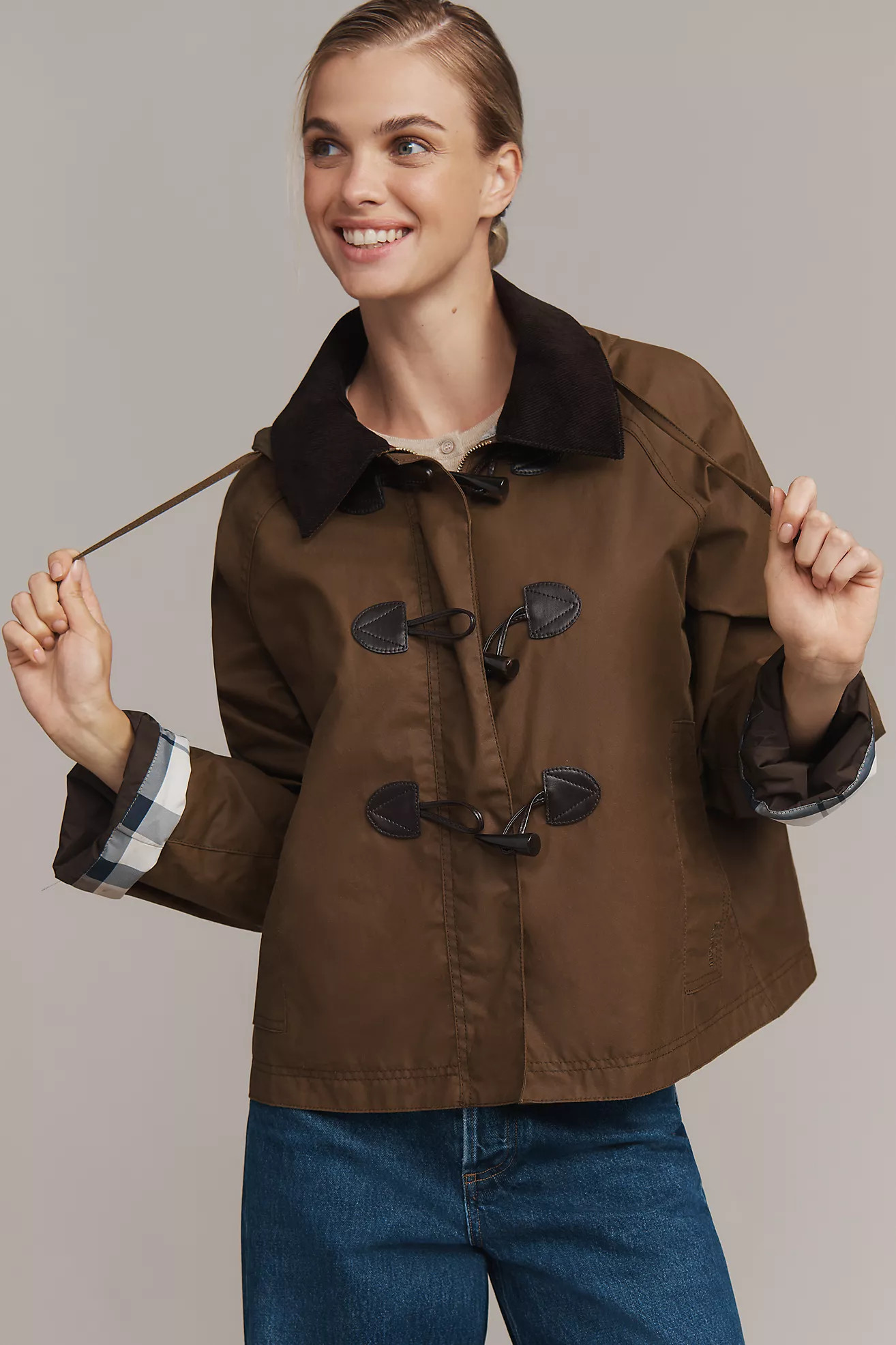 Barbour Myra Waxed Cotton Duffle Coat | Anthropologie (US)