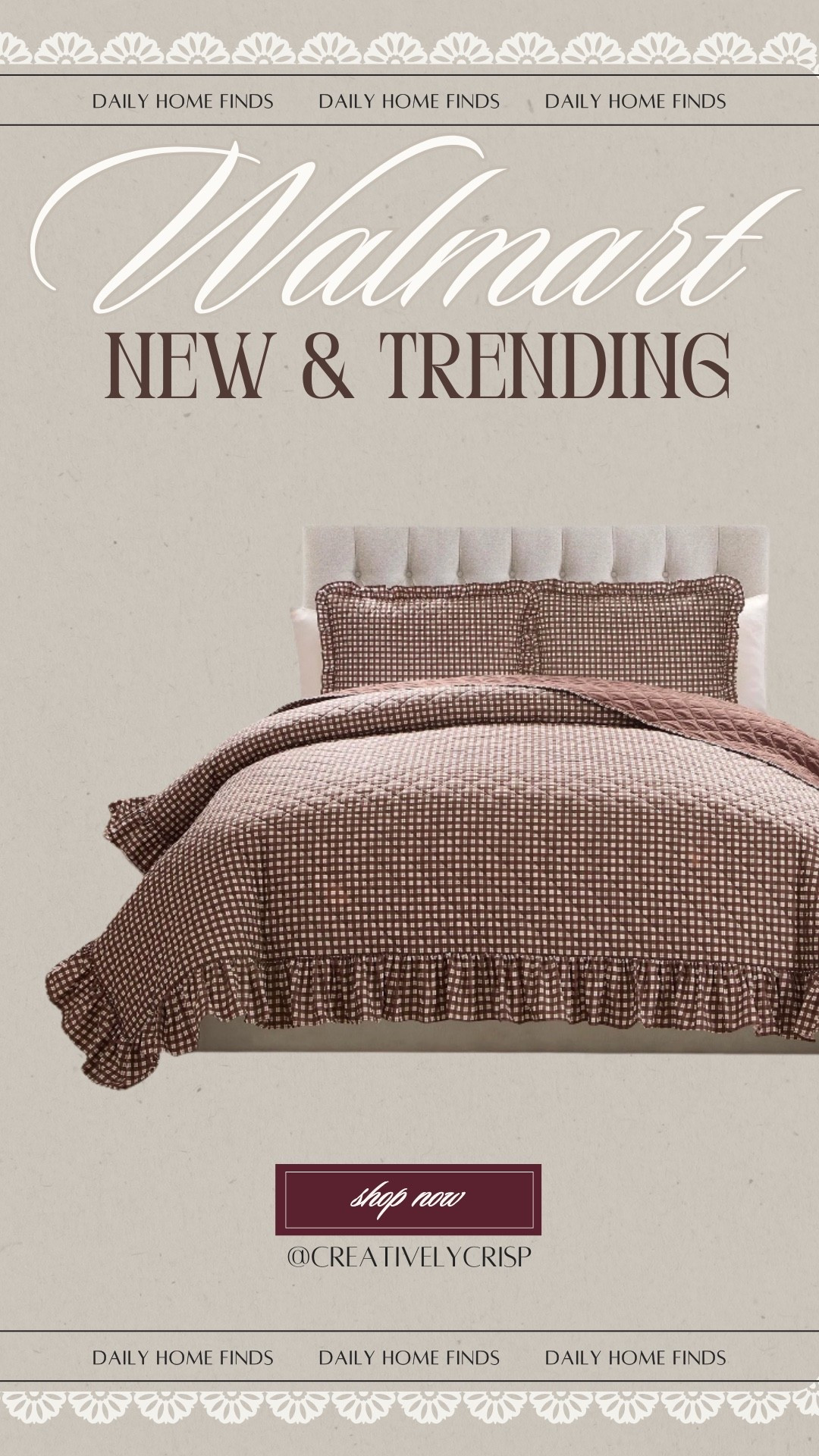 Walmart gingham ruffle quilt bedding! New My Texas house 

#LTKSeasonal #LTKspring #LTKHome