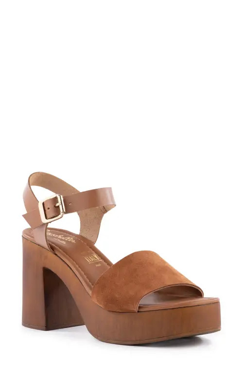 Seychelles Manilla Block Heel Platform Sandal in Cognac at Nordstrom, Size 6 | Nordstrom