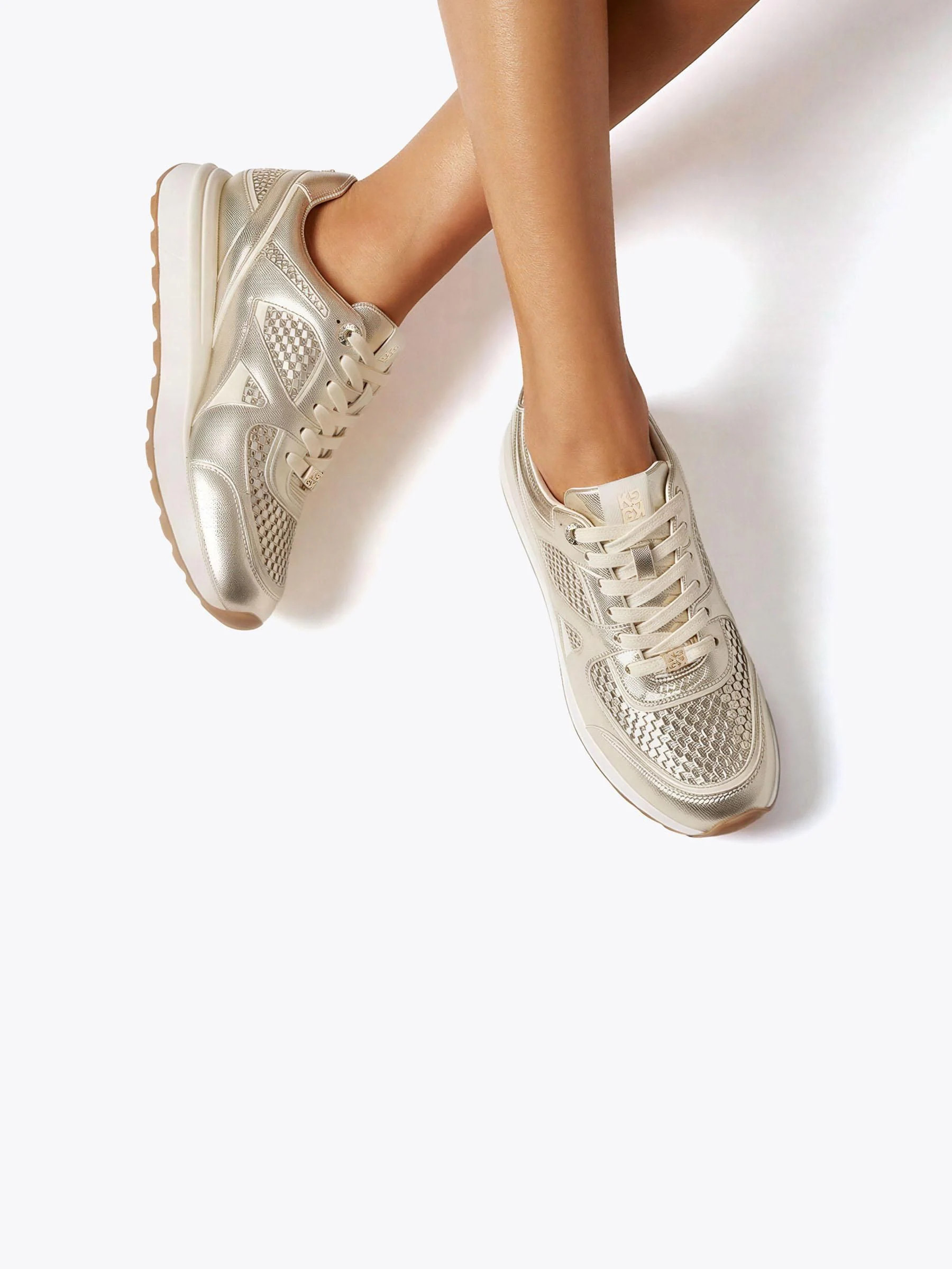 KG Kurt Geiger KG Kurt Geiger Gold Lyric Weave Trainers | Next US