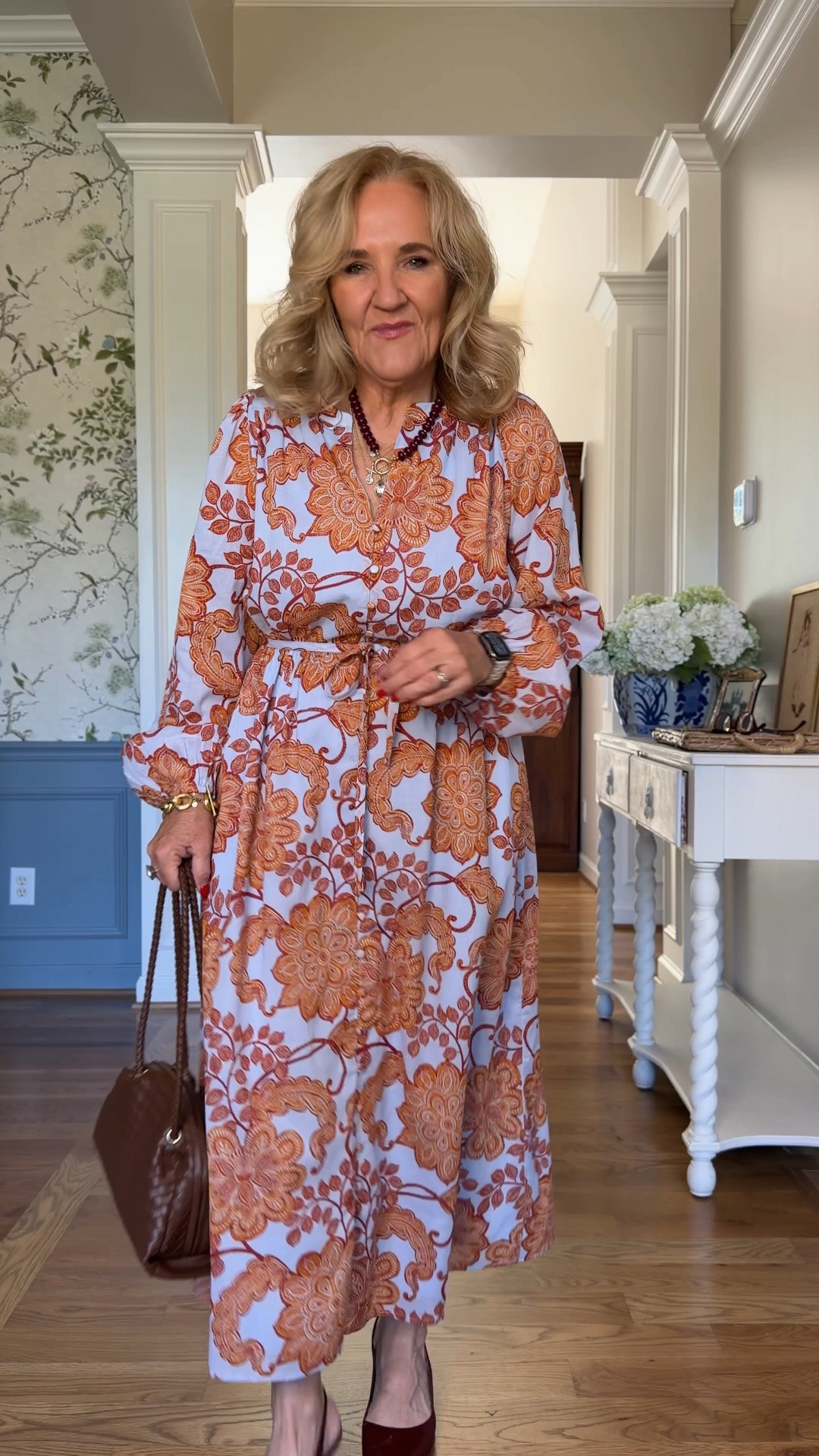15% off new arrival at Avara with code NANETTE15 only good on one order

New fall tops size medium the jeans I’m wearing a size 29 and the dress dresses I’m wearing a medium.
The burnt orange dress does run small. I would size up, especially if you have a larger chest.

Chartruese blouse 

#LTKootd #LTKOver40 #LTKWedding
