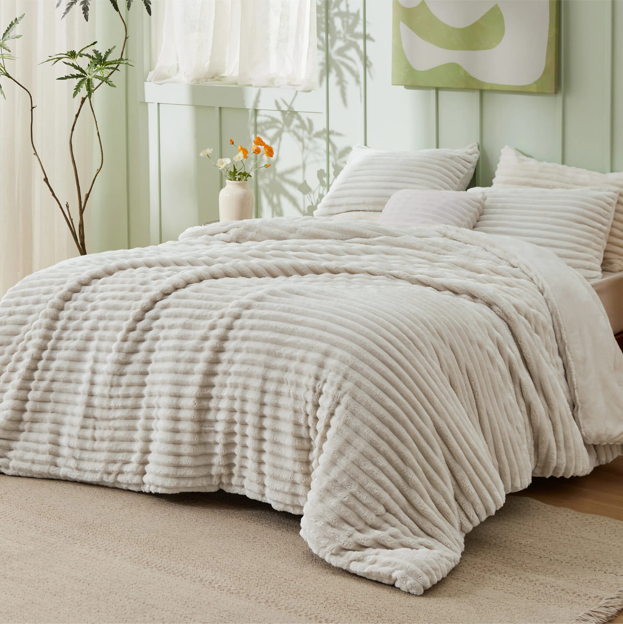 Best Seller Bedsure Super Soft Faux Fur Fluffy Comforter Set, 299GSMByBedsure4.7Rated 4.7 out of ... | Wayfair North America