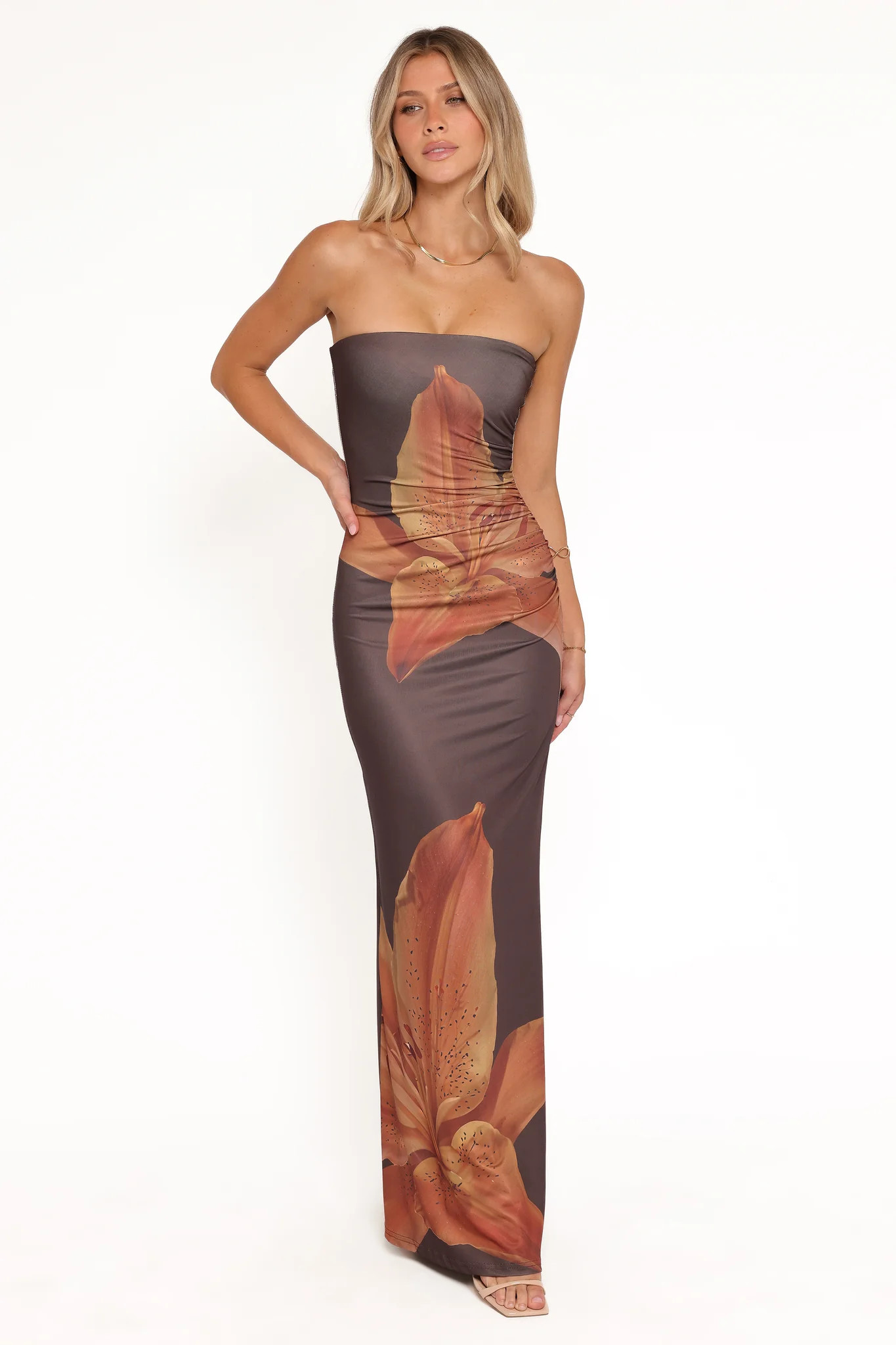 Ginny Strapless Maxi Dress - Brown | Petal & Pup (US)