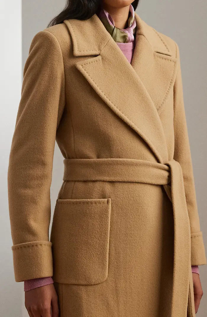 Belted Wool & Cashmere Blend Wrap Coat | Nordstrom