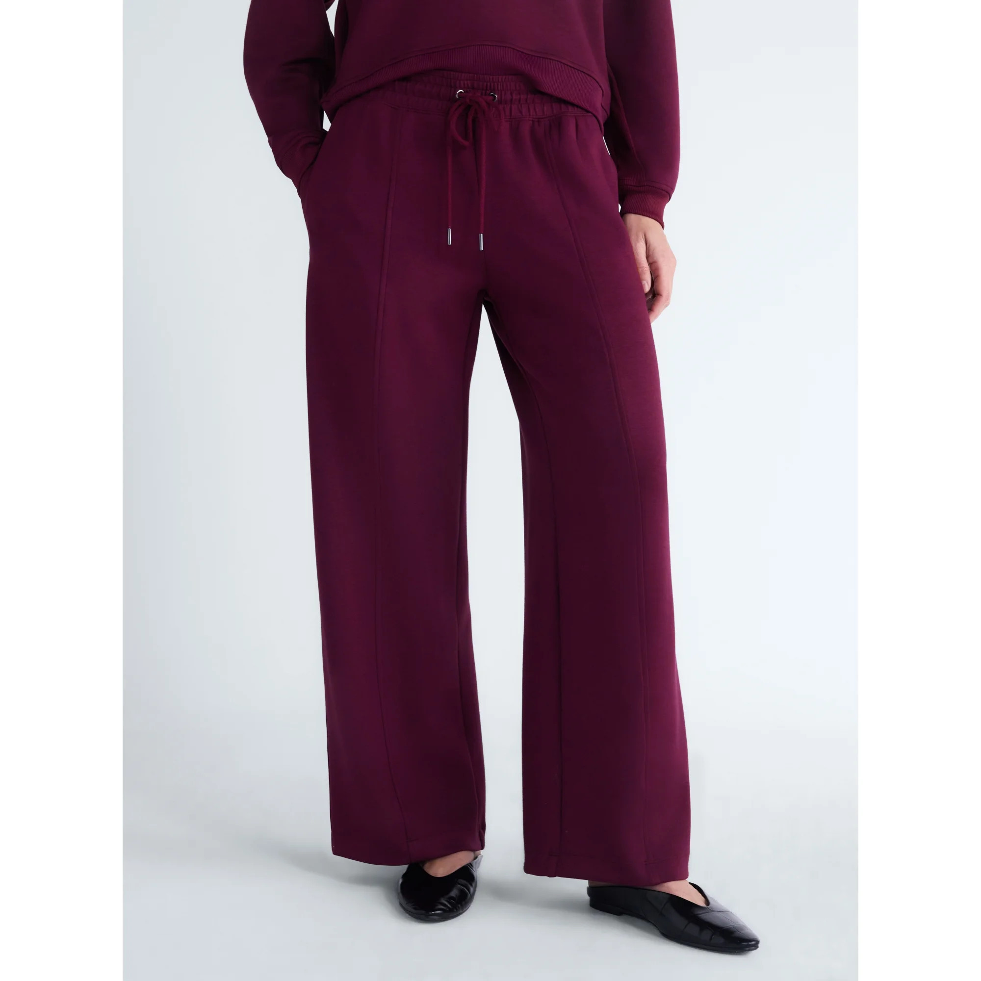 Scoop Women’s and Women’s Plus New Scubaknit Seamed Sweatpants, Regular and Short Lengths, Sizes XS-4X | Walmart (US)