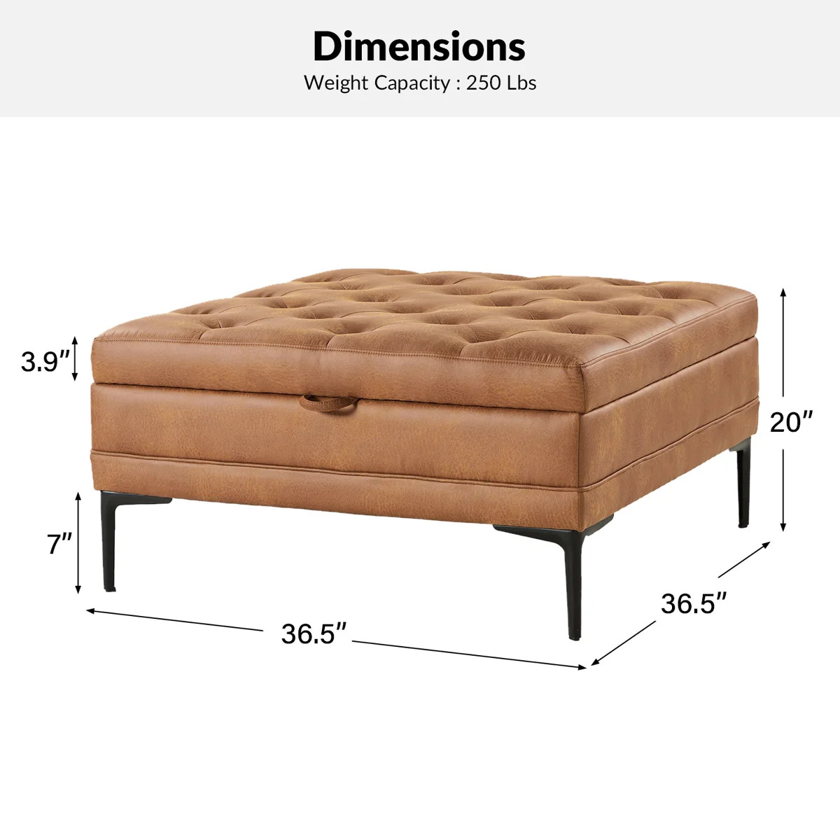 Brinna Upholstered Lift Top Storage Ottoman | Wayfair North America