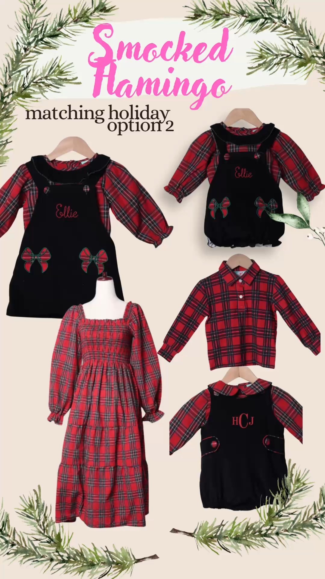 Another matching Christmas option from Smocked Flamingo! 

#LTKBaby #LTKHoliday #LTKKids