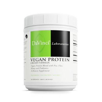 DAVINCI Labs Vegan Protein - Powder Supplement Supports Muscle & Tissue Repair - With Pea Protein & Flax Seed - Creamy Vanilla - 30 Servings (810 g) | Target