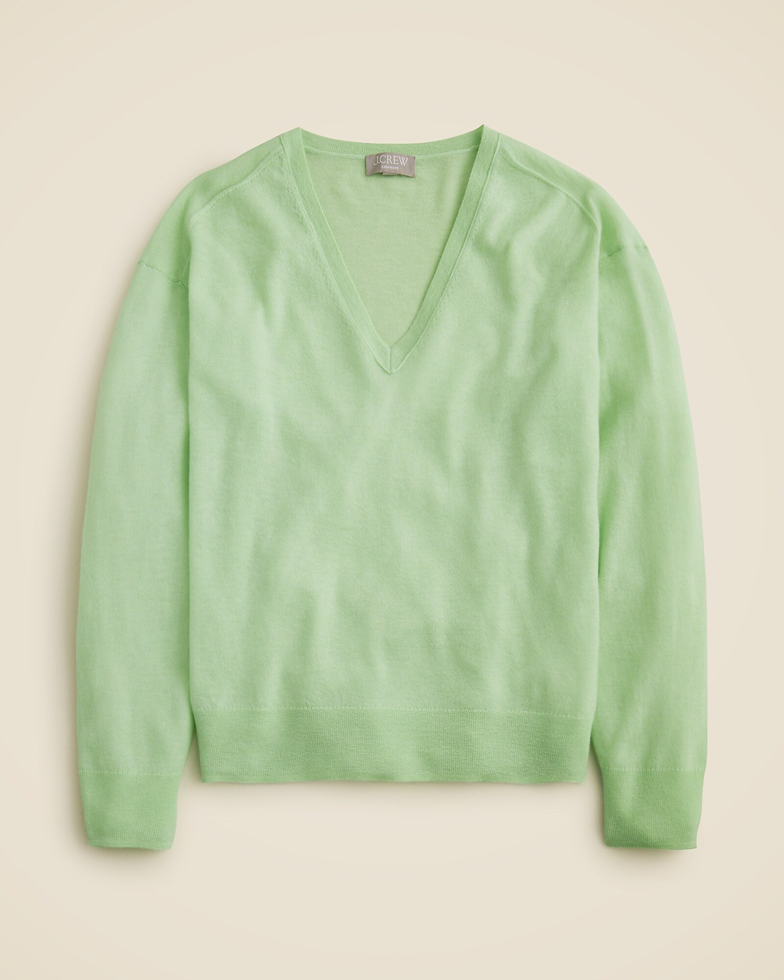 Oversized featherweight cashmere V-neck sweater | J. Crew US