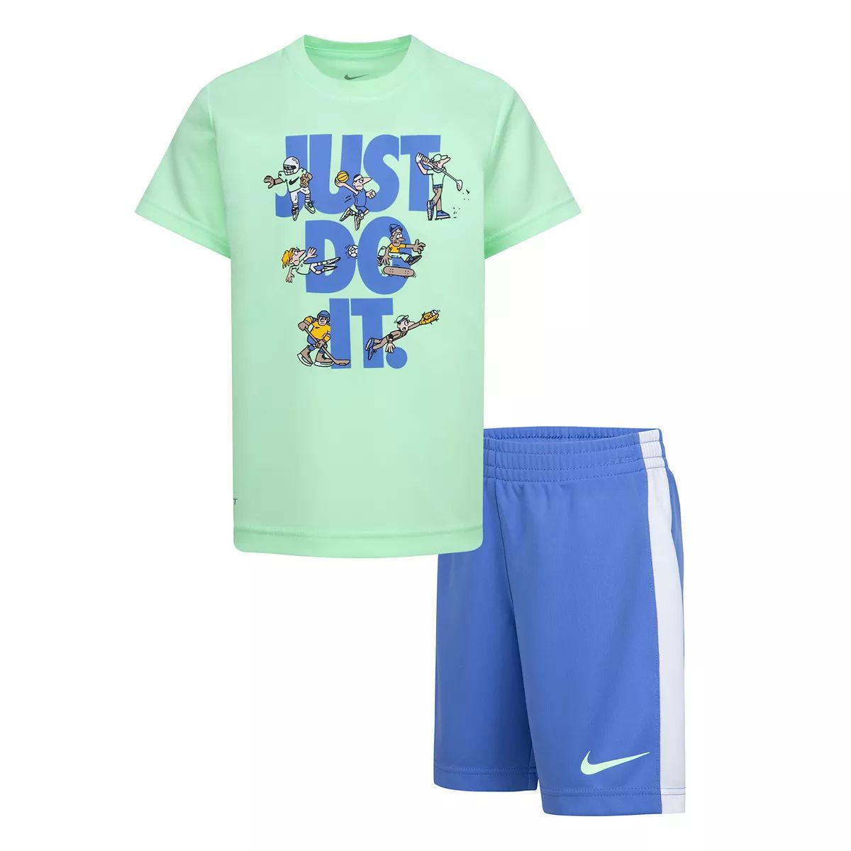 Boys 4-7 Nike Dri-FIT "Just Do It." Nikemoji Graphic Tee and Shorts Set | Kohl's
