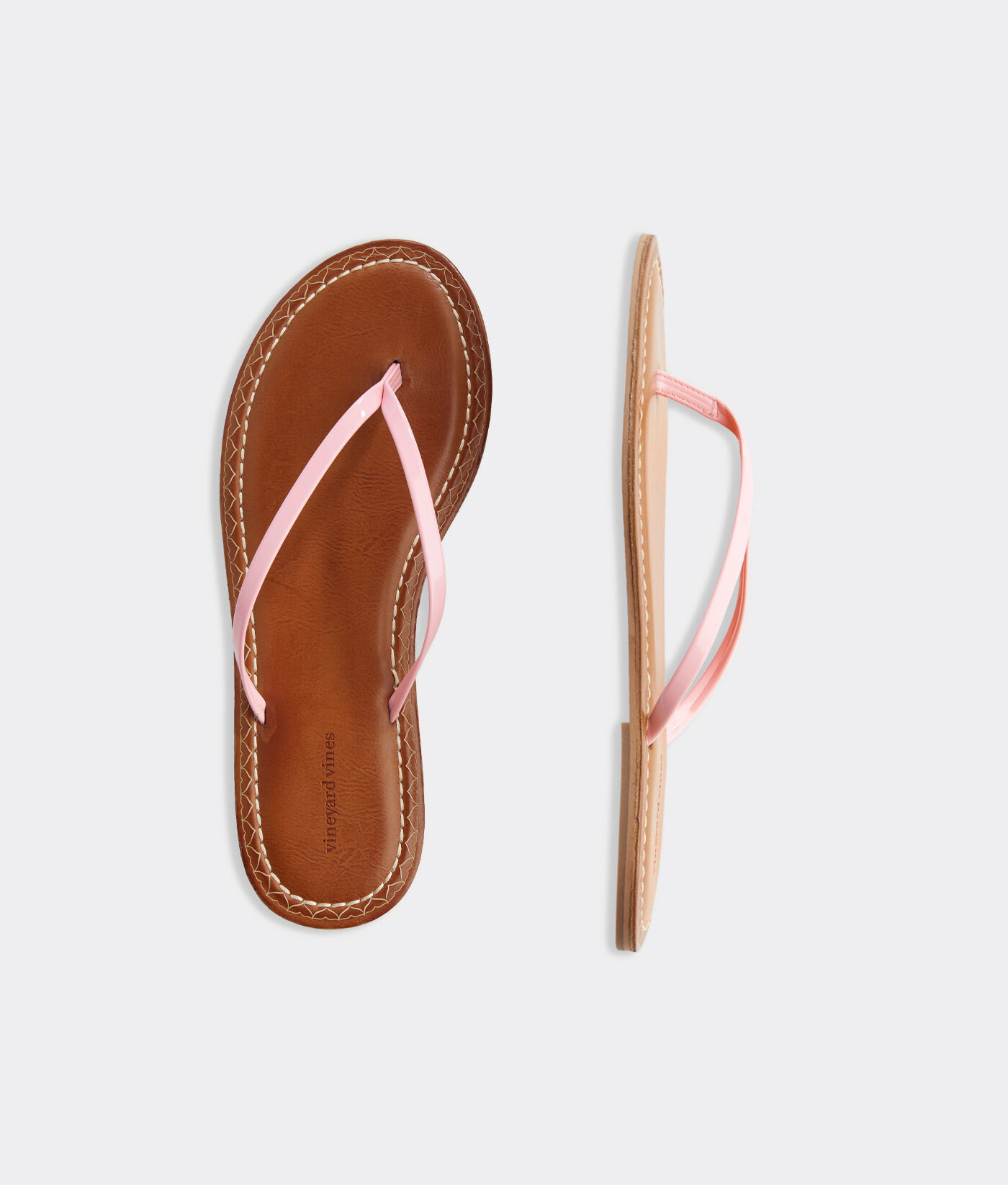 Skinny Strap Patent Leather Flip Flops | vineyard vines