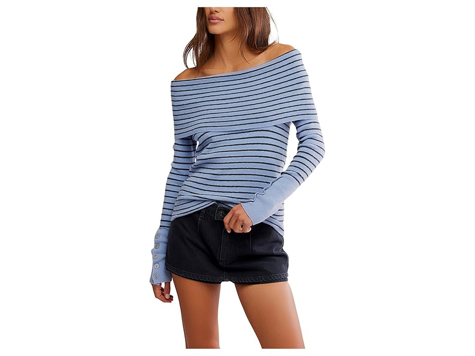 Free People Evergreen Sweater Women's Sweater Peri Combo : XL (Women's 16), Acrylic/Elastane/Polyamide | Zappos