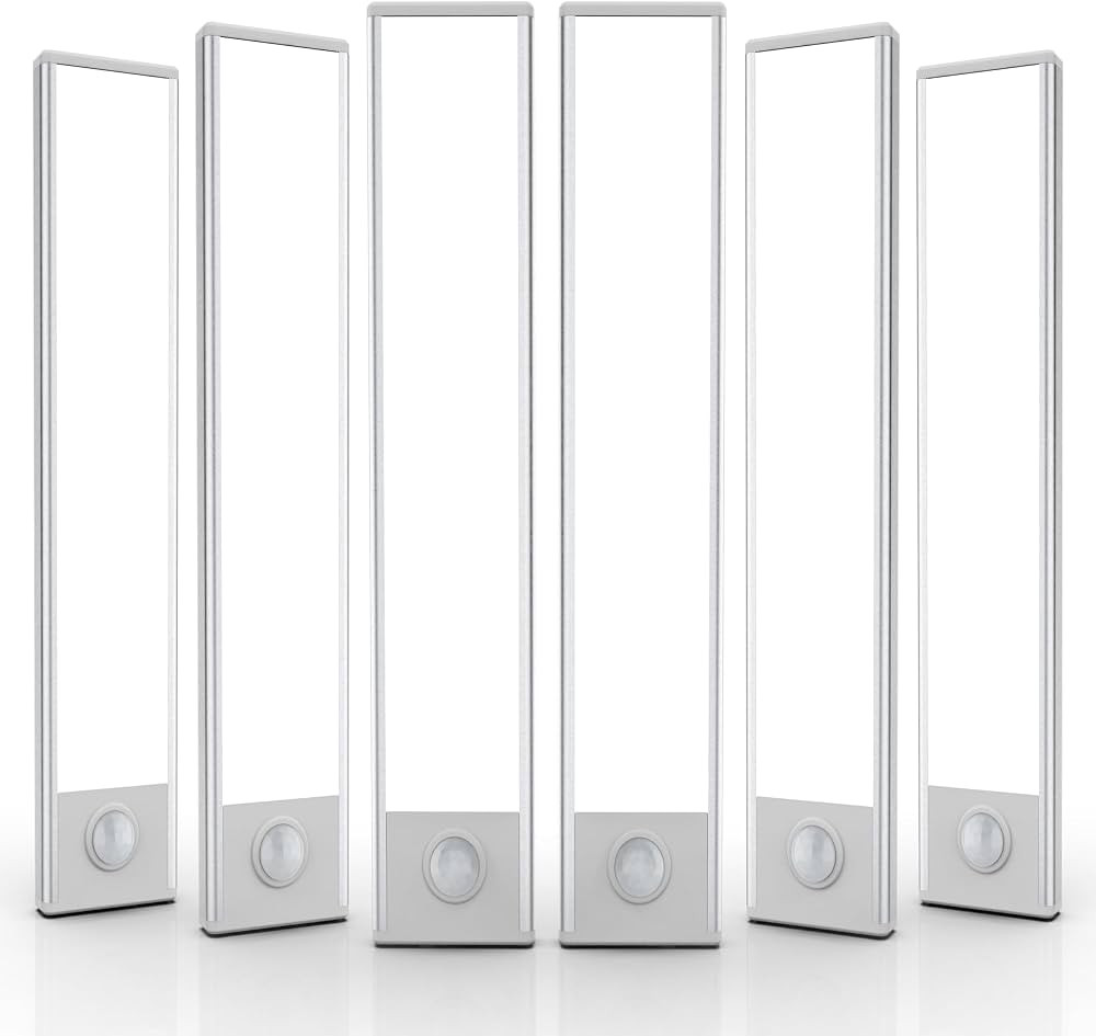 Under Cabinet Lighting, 6 Pack Motion Sensor Light Indoor, Wireless USB Rechargeable Magnetic Clo... | Amazon (US)