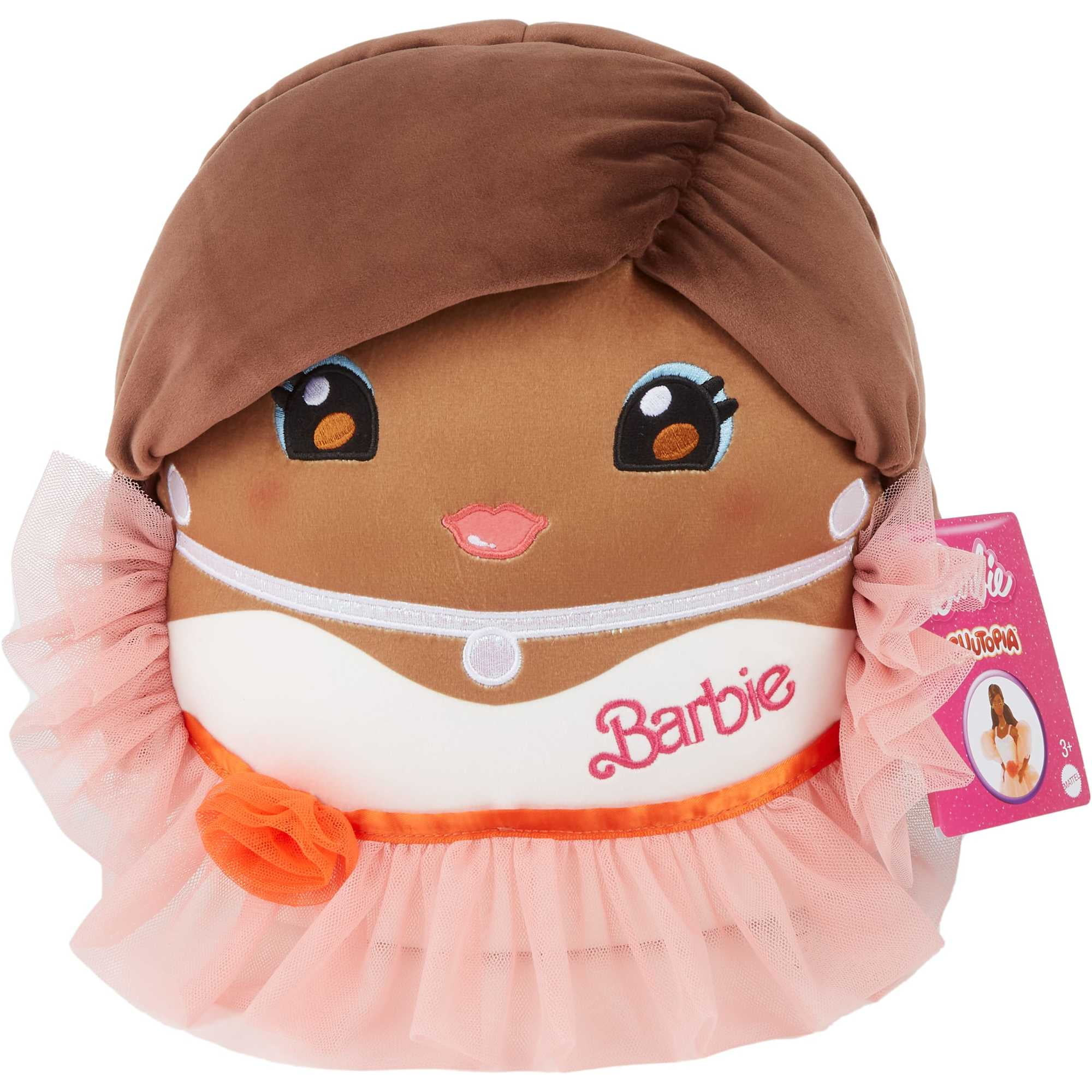 Barbie Cuutopia Plush, 10-inch Soft Pillow Doll with Peach Gown & Ruffled Sleeves, Collectible To... | Walmart (US)