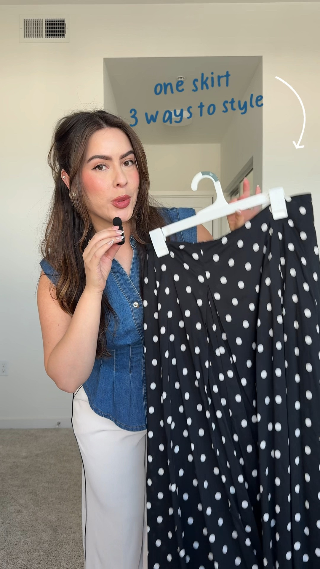 How I style my midi polka dot skirt 3 different ways ⭐️ (wearing a size Medium) 

#LTKgrwm #LTKSpringSale #LTKootd