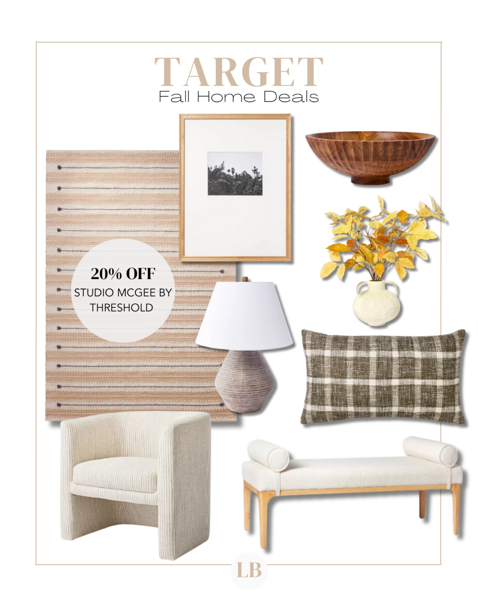 Nearly all Studio McGee by Threshold items at Target are now 20% off - some great furniture pieces and year-round decor items

#LTKHome #LTKSaleAlert #LTKSeasonal