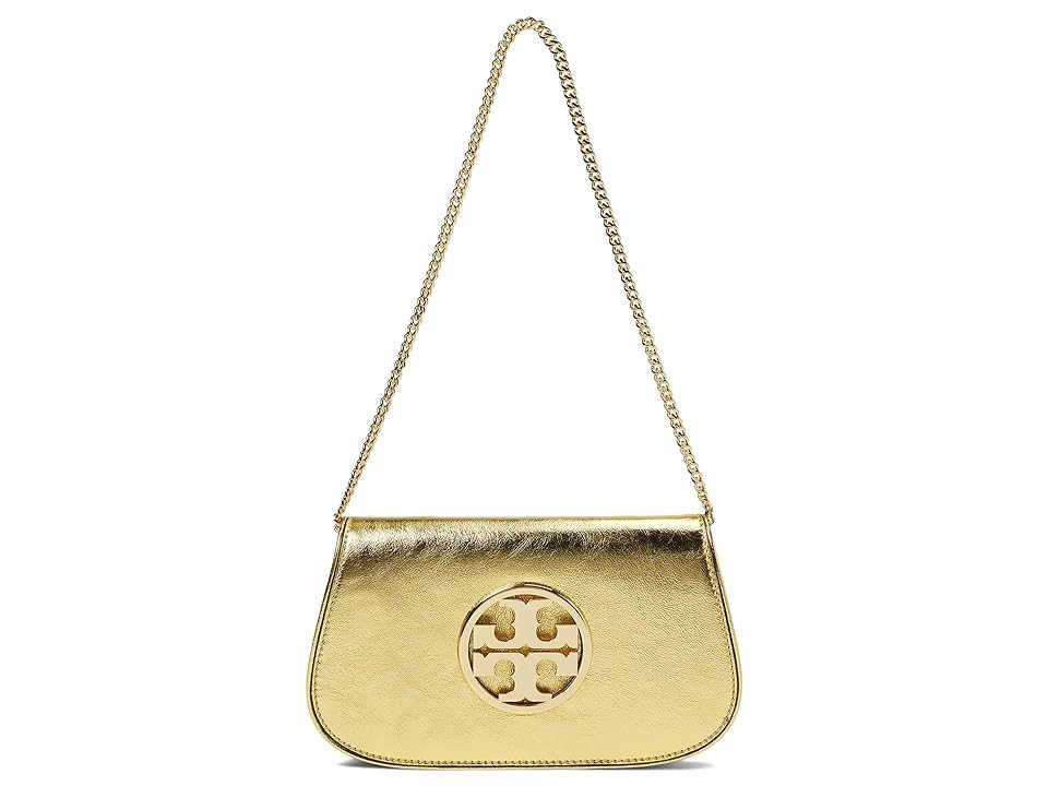 Tory Burch Clutch Clutch Women's Handbags Gold, Leather/Suede | Zappos