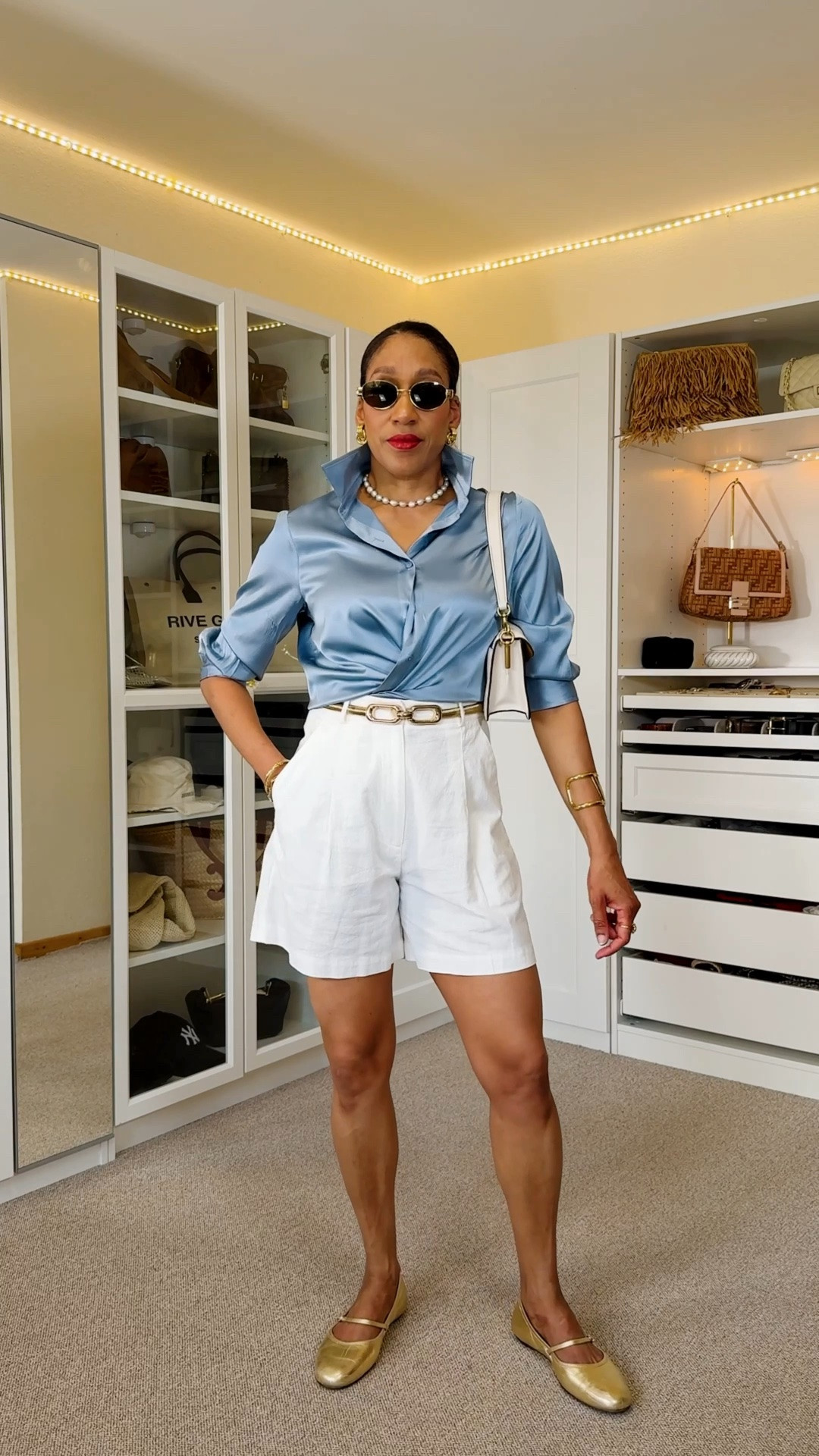 Summer holiday outfit! How to Style a Blue Silk Shirt for a Chic Look.

USE CODE: JCURLSTYLE12 (12% off)

silk shirt, linen shorts, ballet flats, Coach bag, sunglasses, summer perfume. outfit idea for summer, vacation outfits

#LTKEurope #Silksilky #summeroutfit

#LTKgrwm #LTKootd #LTKSaleAlert
