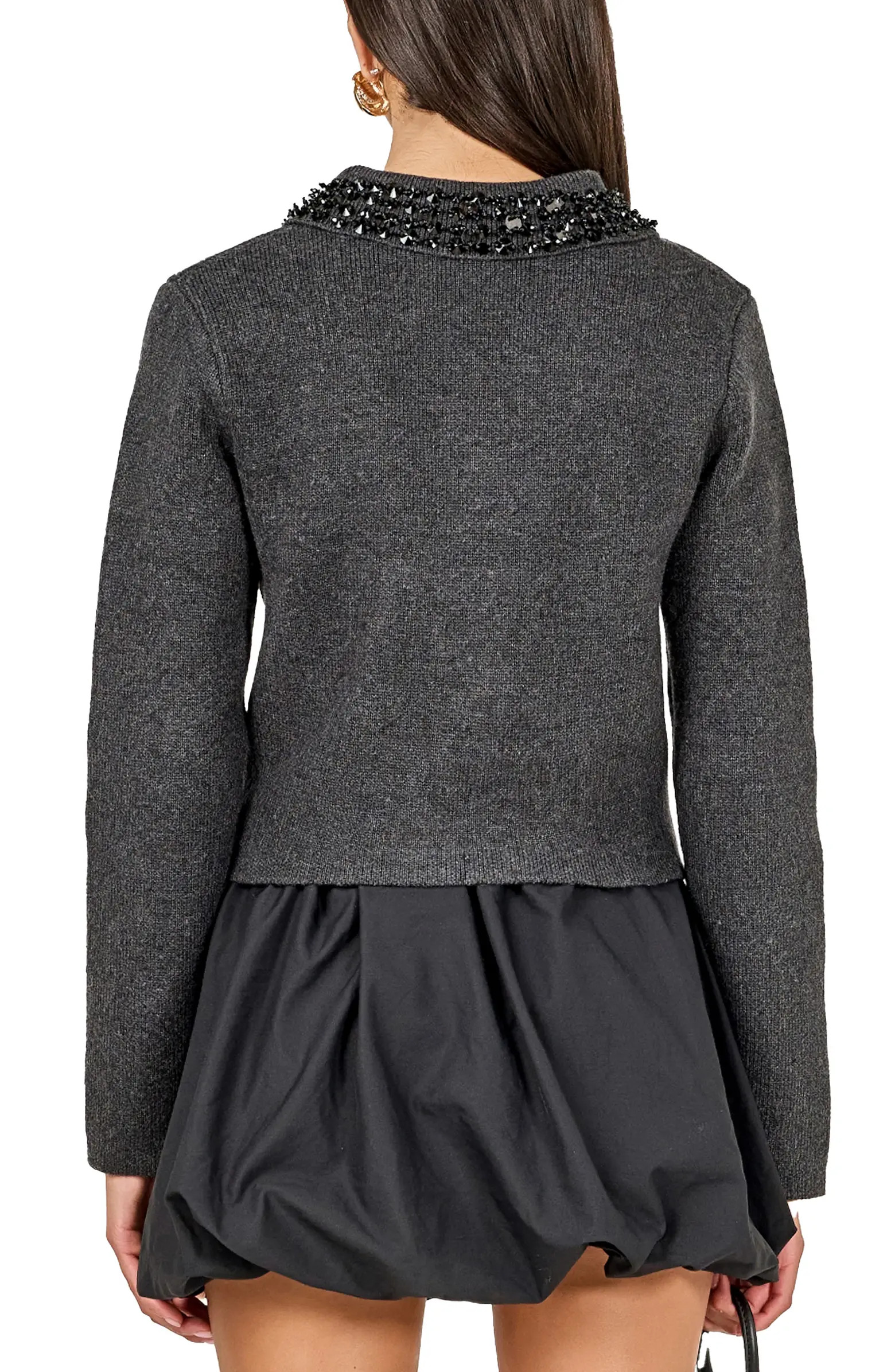 Endless Rose Jewel Trim Sweater | Nordstrom | Nordstrom