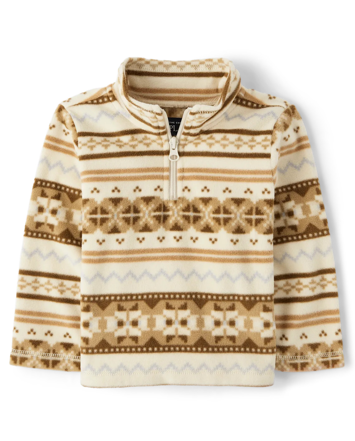 Toddler Boys Print Microfleece Half Zip Pullover - brown | The Children's Place