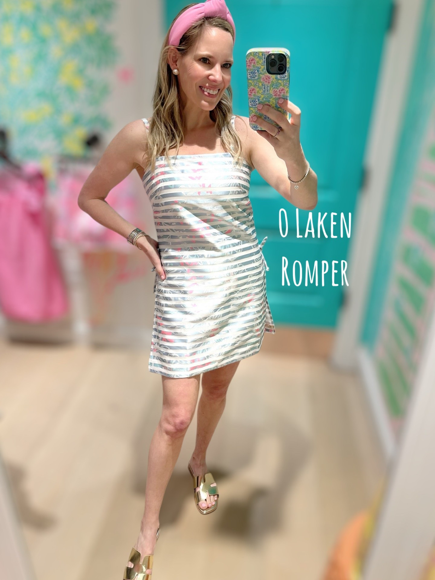 Chic in Shimmer: Laken Romper Love
Add a little sparkle to your spring and summer style with the Lilly Pulitzer Laken Romper! This wrap-style romper gives the illusion of a mini dress, but with the ease and comfort of shorts underneath — perfect for beach getaways, sunset dinners, and everything in between.

The 0 Laken Romper features a pastel foil stripe print that catches the light beautifully. It’s a glam twist on classic Lilly — fun, flattering, and super wearable.

Outfit Details:
• Romper: 0 Laken – metallic pastel foil print, wrap detail
• Shoes: Gold metallic slides
• Headband: Pink knot headband
• Earrings: Pearl studs
• Bracelet + Ring: Melinda Maria (use code ASHLEYBA for 10% off)

Style Notes:
• Fits true to size
• Lightweight and lined
• Great for spring break, vacation, girls’ night, or even casual parties
• I’m 5’3” wearing size 0

Shop it now on my LTK!
This romper is a showstopper — don’t wait on this one!

#LillyPulitzer #LakenRomper #LillyStyle #ResortWear #SpringStyle #SummerStyle #LTKSpring #LTKUnder100 #PetiteStyle #WhatToWearOnVacation #LillyLove #ChicAndComfy #MetallicRomper #PinkAndGoldVibes


#LTKFindsUnder100 #LTKOver40 #LTKFindsUnder50