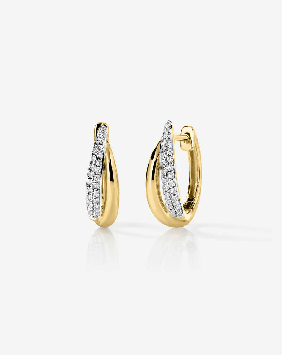 Double Row Diamond Hoops | Ring Concierge