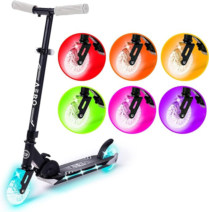Aero 2 Wheel Kick Scooter for Kids Ages 5-7 or 5-8 or 6-10 or 6-12 with Dynamic Lights, Scooters ... | Amazon (US)