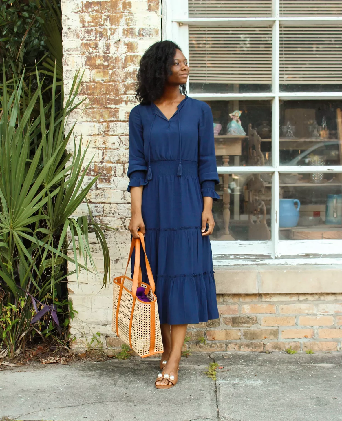 Long Sleeve Smocked Waist Midi … curated on LTK