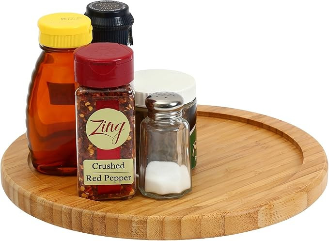 YBM HOME Bamboo Wooden Non-Skid Spinner for Kitchen, Pantry, Fridge, Cupboards, or Counter Organi... | Amazon (US)
