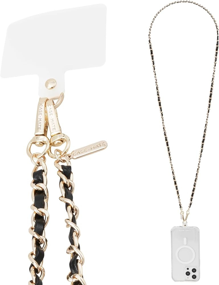 Case-Mate Crossbody Phone Lanyard/Chain [Works with All Phones] Hands-Free Cell Phone Strap - Lea... | Amazon (US)