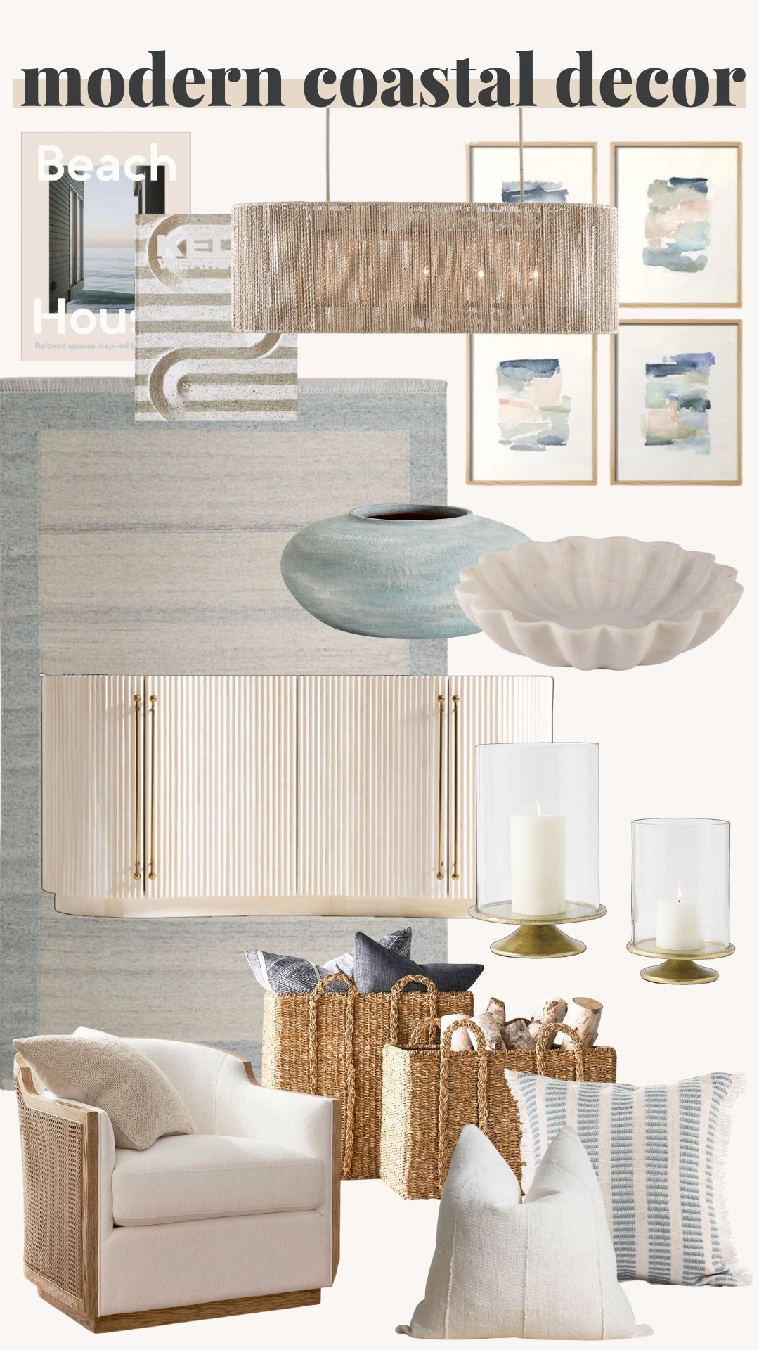 Modern coastal home decor! 


Sideboard, decorative accents, wall art, rug, chair, coffee table books

#LTKSeasonal #LTKHome #LTKU