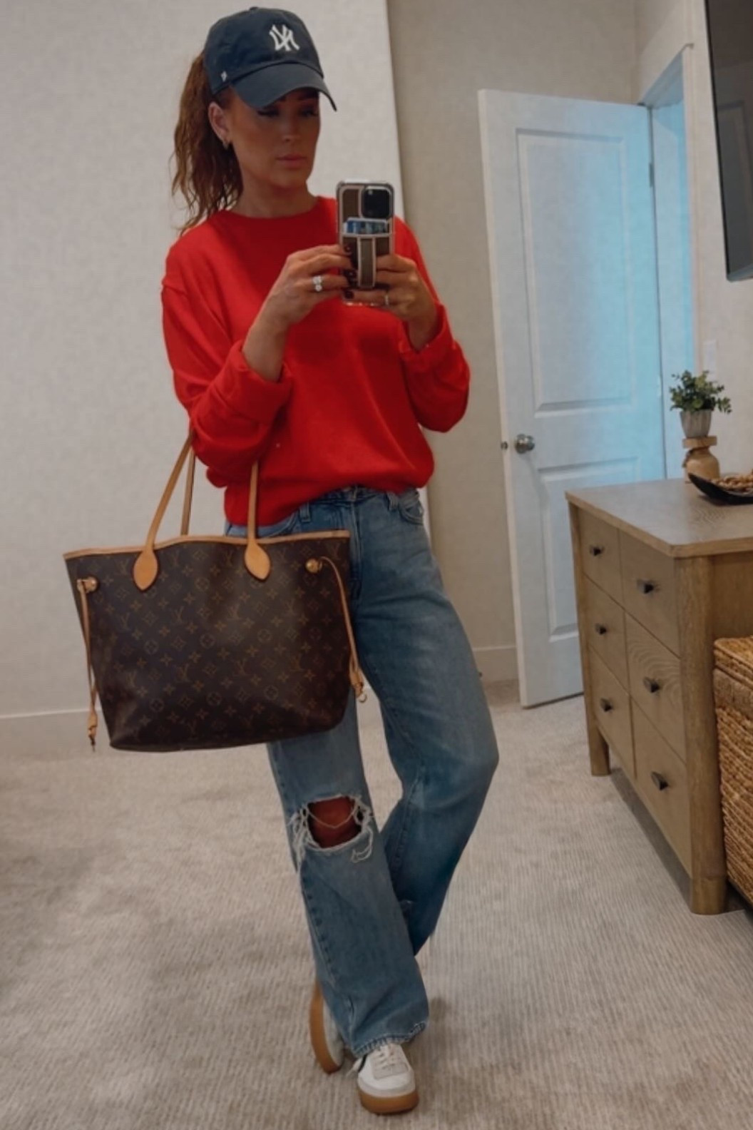 I would suggest getting your true size in these jeans, they do relax throughout the day. If you’re in between sizes, I would recommend sizing down.