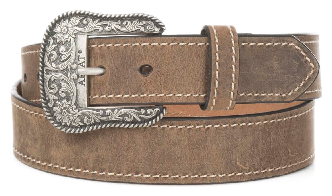 Ariat Women's Brown with Heavy Stitching and Limited Edition Buckle Belt - XL - From Cavender's | Cavender's