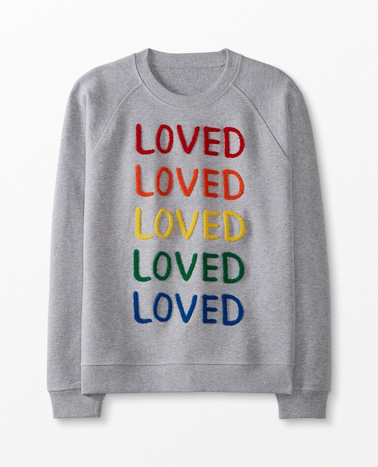 Adult Be Loved Sweatshirt In French Terry | Hanna Andersson