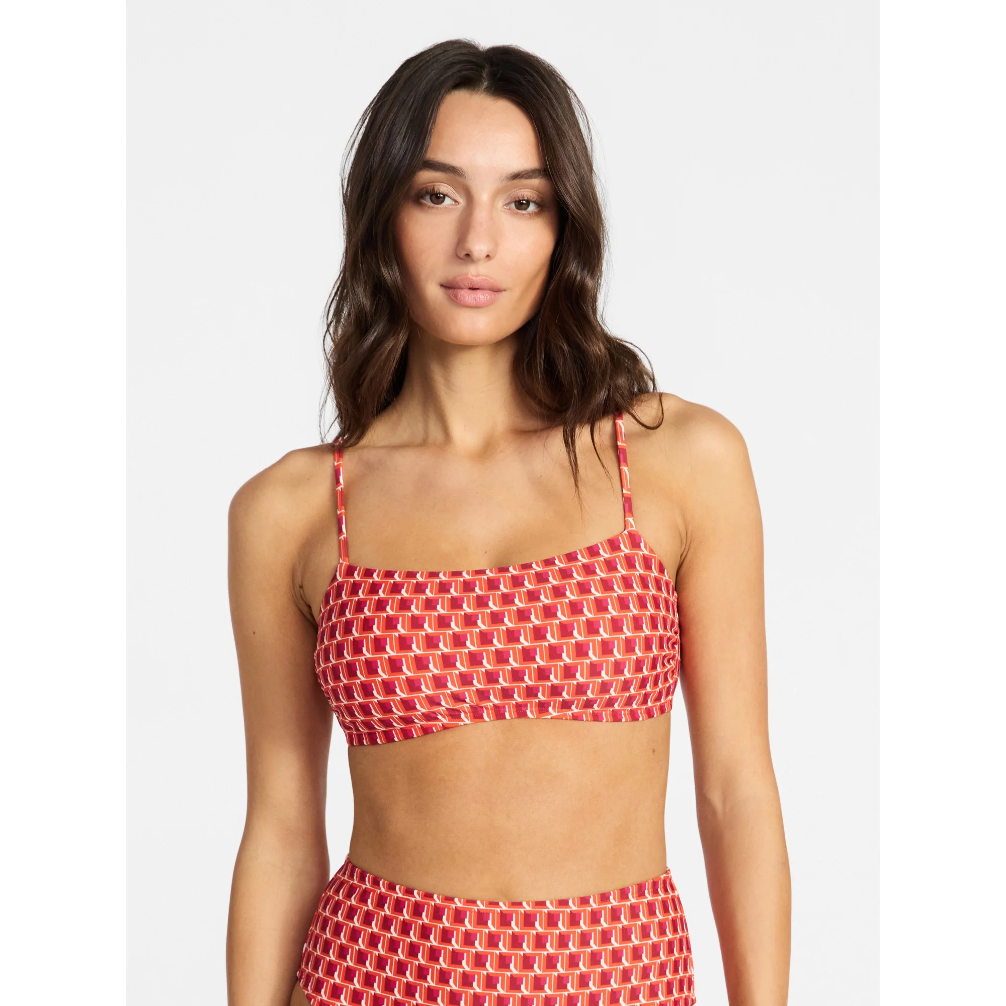 Time and Tru Women's and Women's Plus Size Geo Print Bralette Top, Sizes XS-3X, Family Swim | Walmart (US)