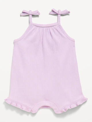 Sleeveless Tie-Strap One-Piece Romper for Baby | Old Navy (US)