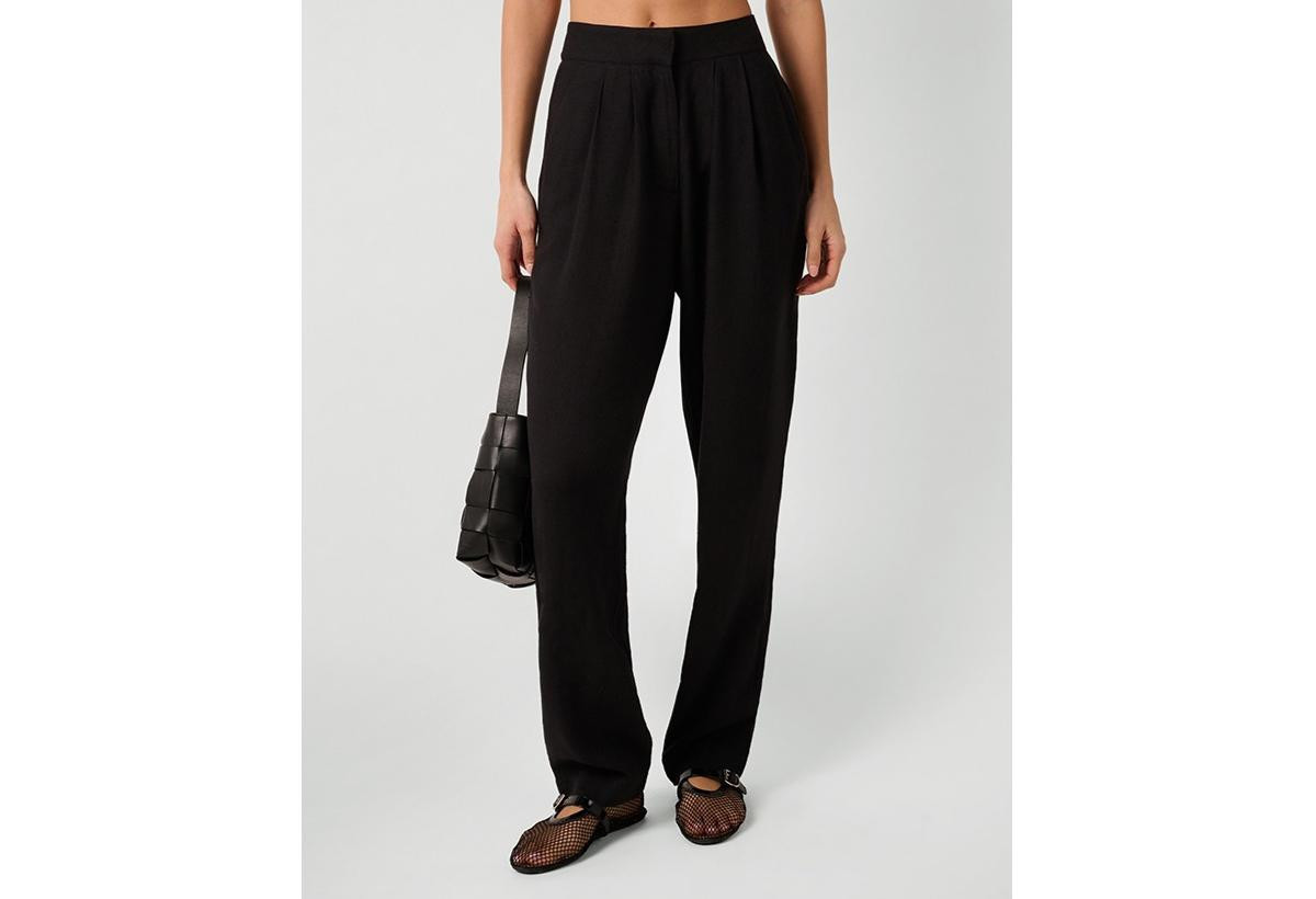 WeWoreWhat Women's Linen Trouser - Black | Macy's