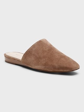 Suede Mini-Wedge Mule | Banana Republic (US)