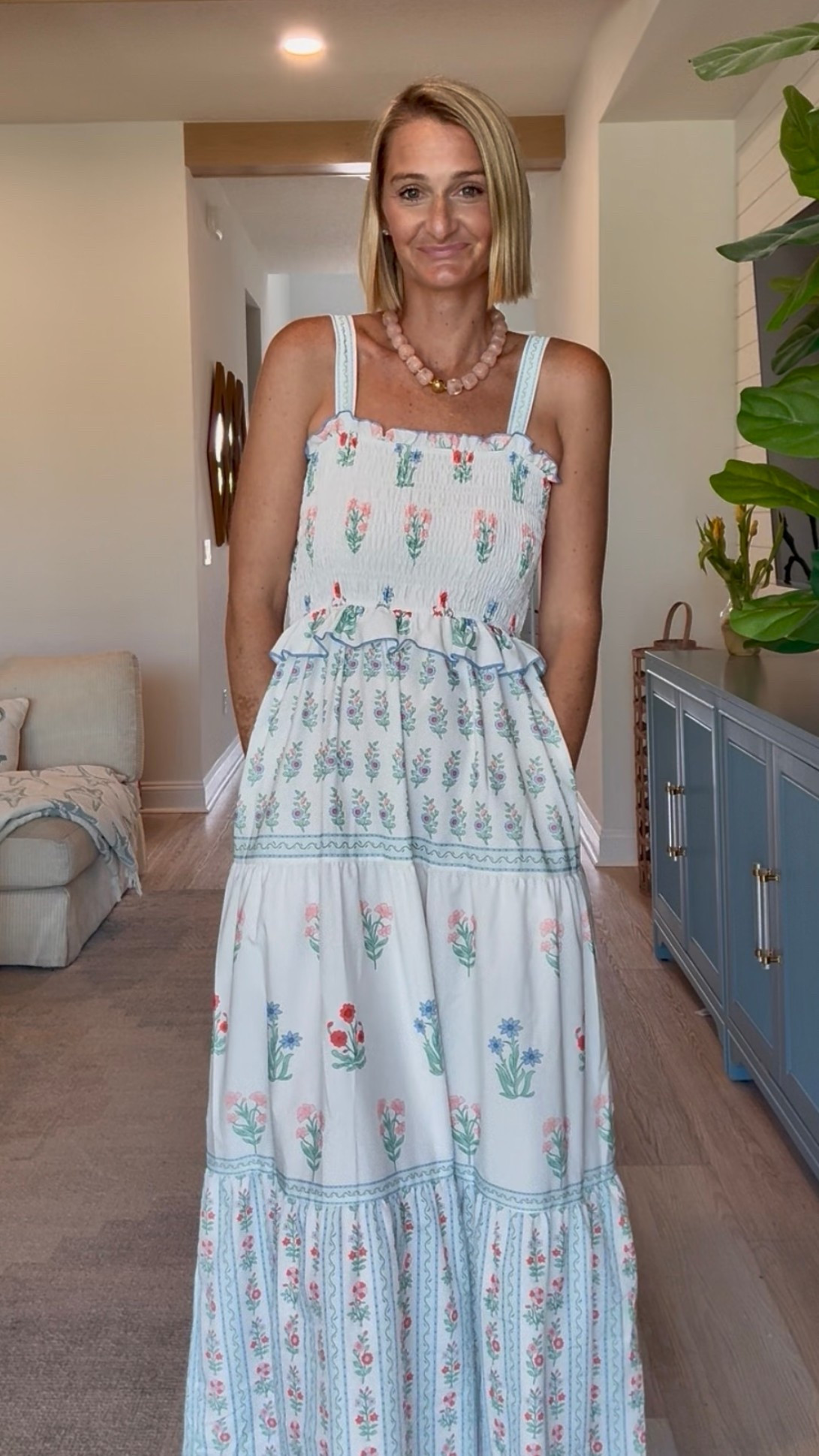 Love the colors of this dress! 

#bumpfriendly#summerdresses

#LTKSeasonal #LTKBump