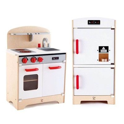 Hape Wooden Play Gourmet Kitchen w/ Oven, Stovetop, Sink + Cabinet Style Fridge | Target