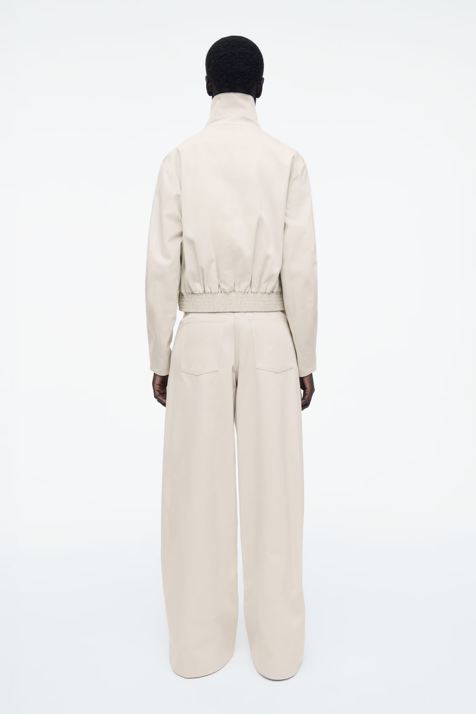 WIDE-LEG COTTON TROUSERS - LIGHT BEIGE | COS (EU)