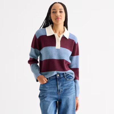 new!a.n.a Womens Long Sleeve Pullover Sweater | JCPenney