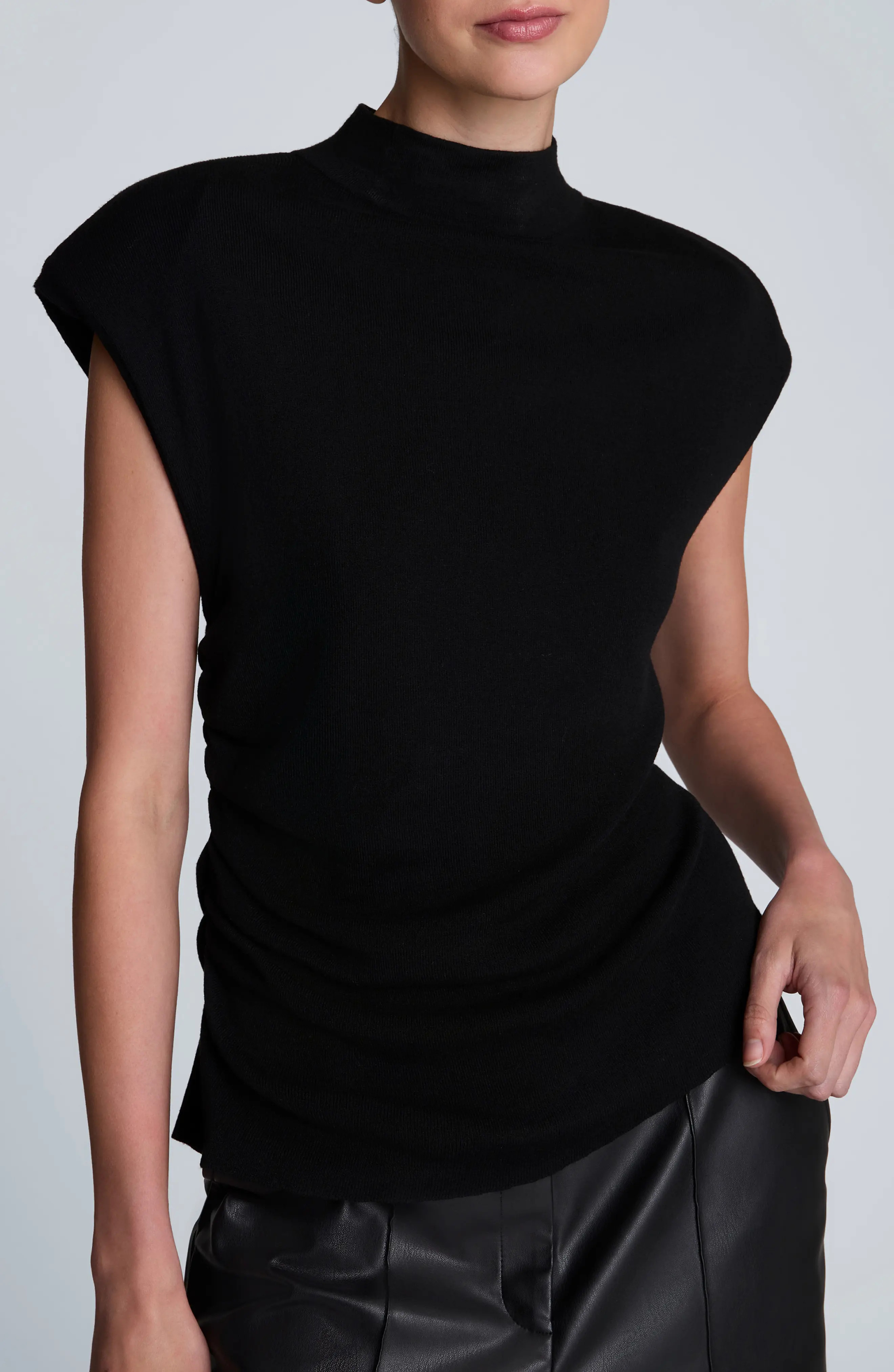 Kenneth Cole Asymmetrical Mock Neck Sweater (Women) | Nordstrom | Nordstrom