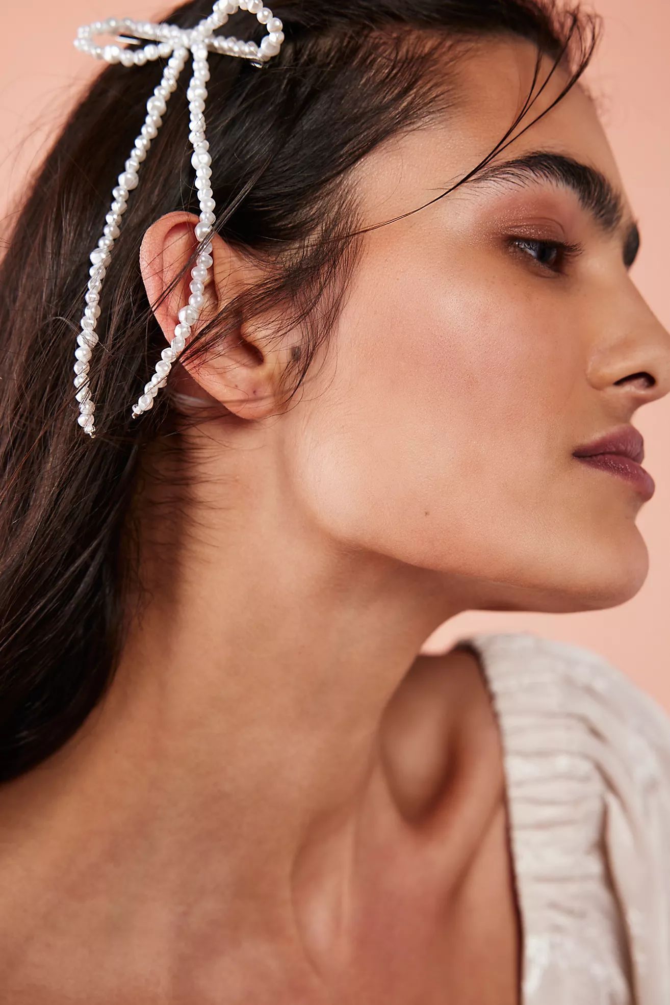 Dripping Pearl Bow Barrettes | Free People (Global - UK&FR Excluded)