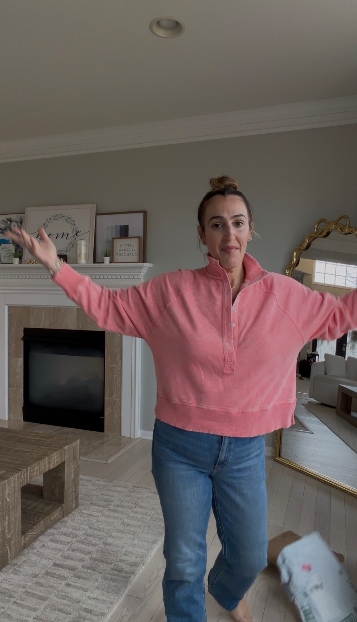 My outfit yesterday! 
Medium in the sweatshirt. Size down in the jeans, I’m in a 28!

#LTKootd #LTKgrwm #LTKdayinmylife