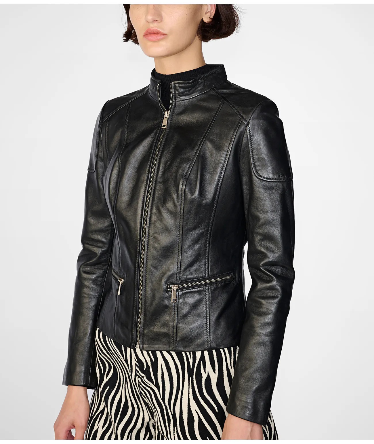Caitlin Scuba Leather Jacket | Wilsons Leather