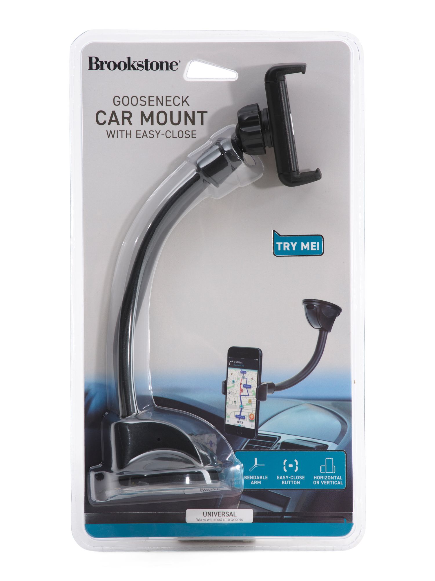 Clamp Phone Mount With Goose Neck Dash Suction Mount | TJ Maxx