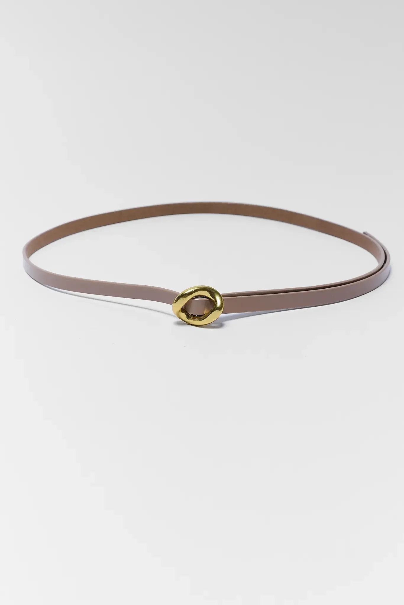Tan Faux Leather Knot Tie Belt | Avara