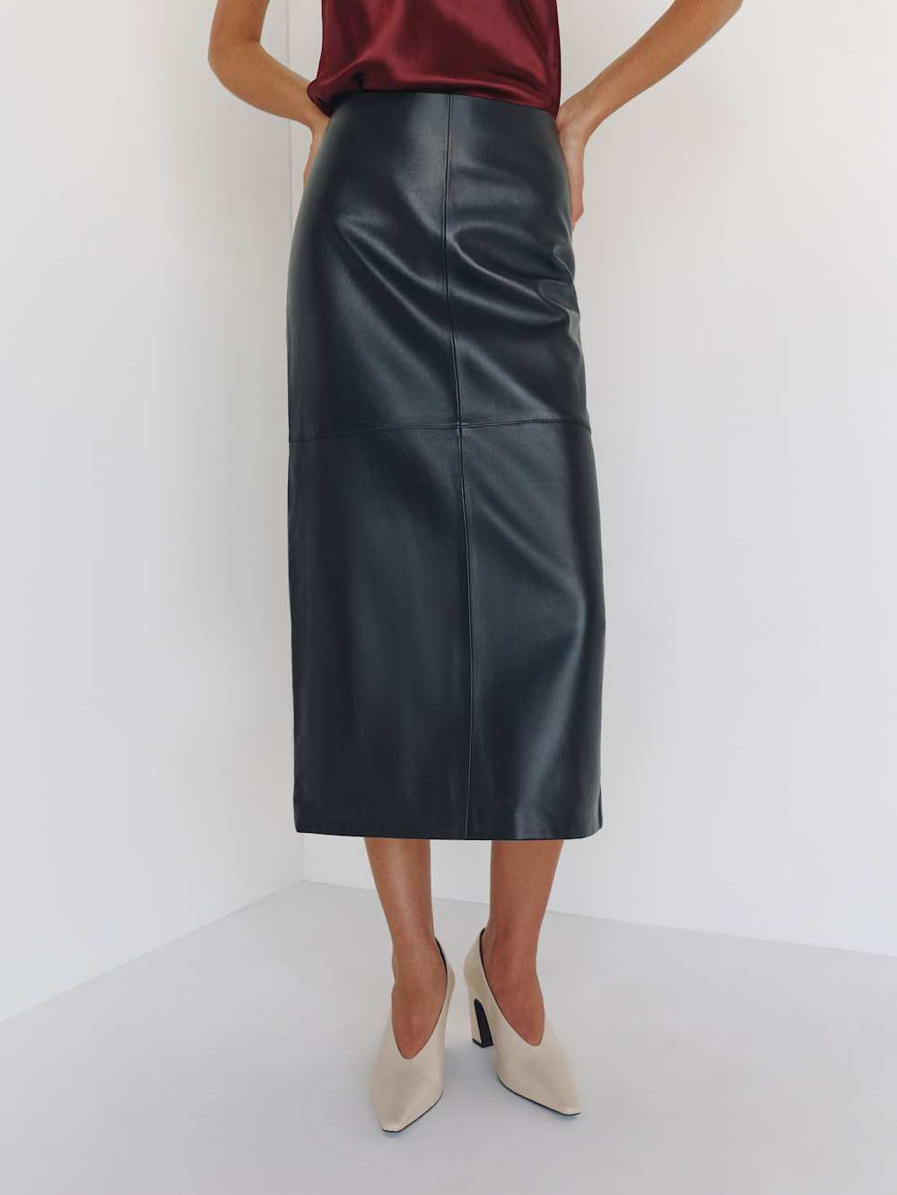 Veda Cole Low Waist Leather Maxi Skirt | Reformation (Global)